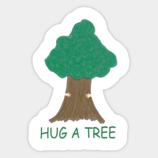 Hug A Tree Sticker